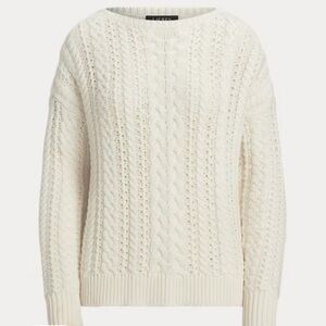 NWT Ralph Lauren Cable-Knit Cotton-Blend Sweater (XL)